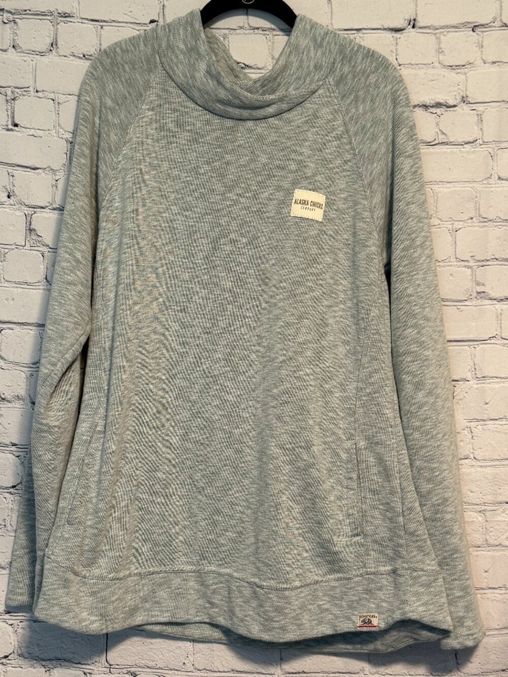 Techstyles Women's Alaska Chicks Company Unlined Pullover Size 2X Heather Green